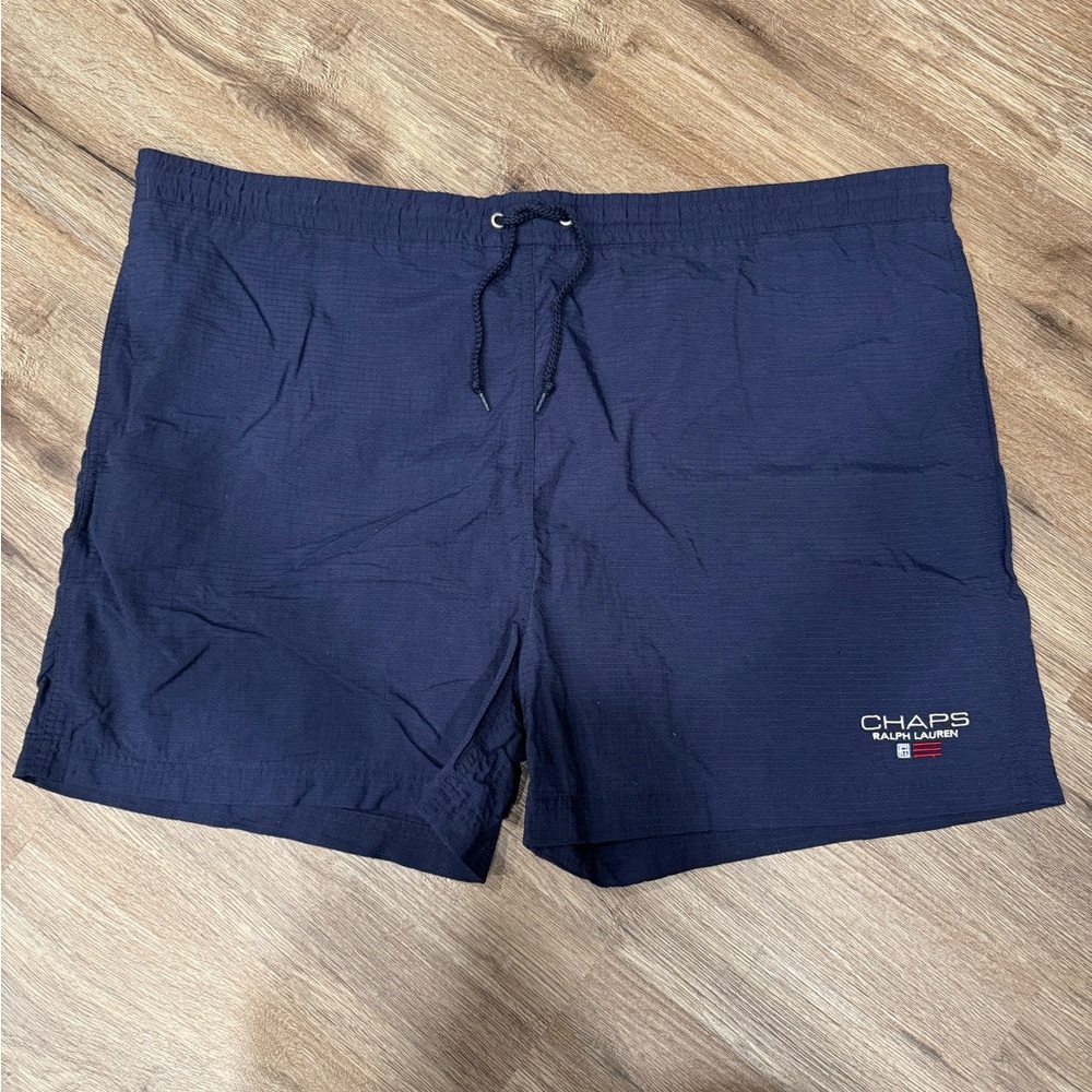 90s Chaps Ralph Lauren Men's Navy Swim Trunks